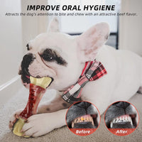 Durable Beef Flavor Chew Toy for Large Aggressive Chewers - Indestructible Nylon Bone for Happy Dogs