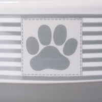 Elevate Your Pet's Dining Experience with the Paw & Patch Stylish Gray Ceramic Pet Bowl Set - Medium 2-Piece Collection