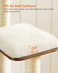 Deluxe 64.6-Inch Multi-Level Cat Tree with 5 Scratching Posts for Ultimate Play and Comfort