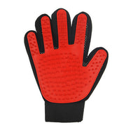 Cat Petting Gloves with Rubber Bristles for Removing Loose Fur and Grooming Pets