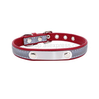 Personalized Reflective Dog Collar - Custom Engraved Pet ID Tag for Small to Large Dogs and Cats