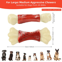 Durable Beef Flavor Chew Toy for Large Aggressive Chewers - Indestructible Nylon Bone for Happy Dogs